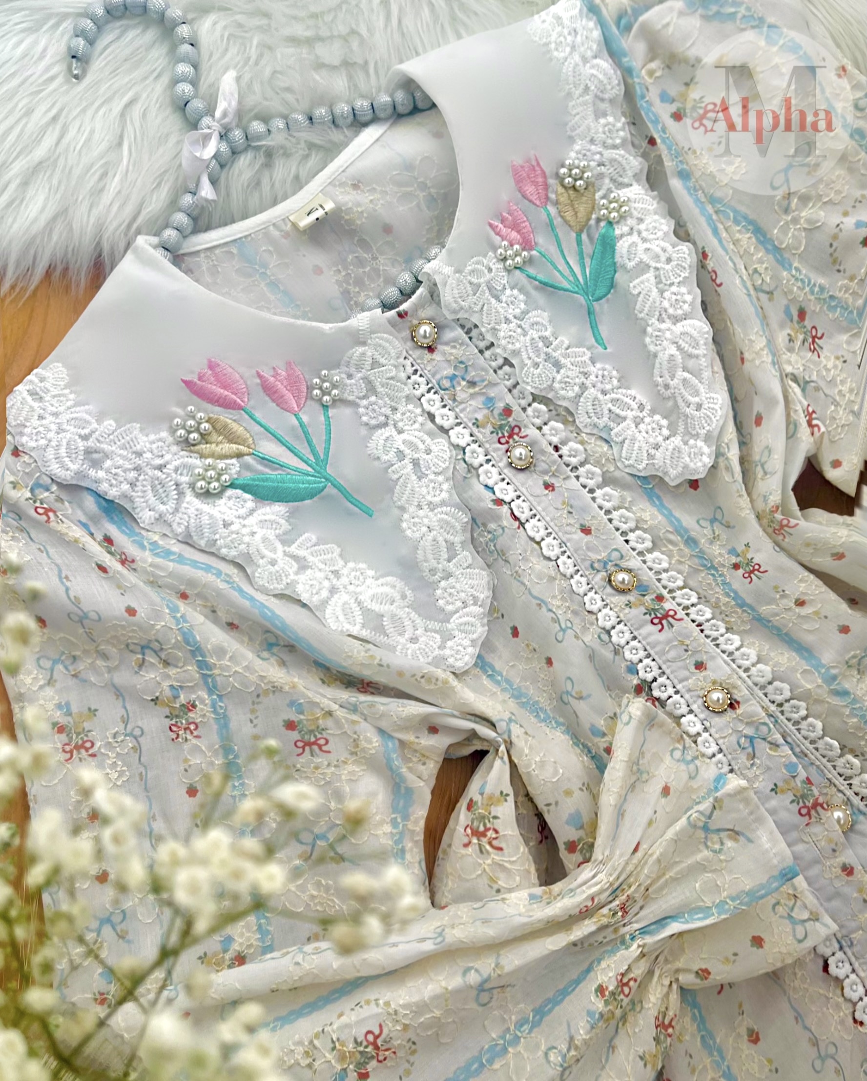 شومیز تماما گلدوزی d400