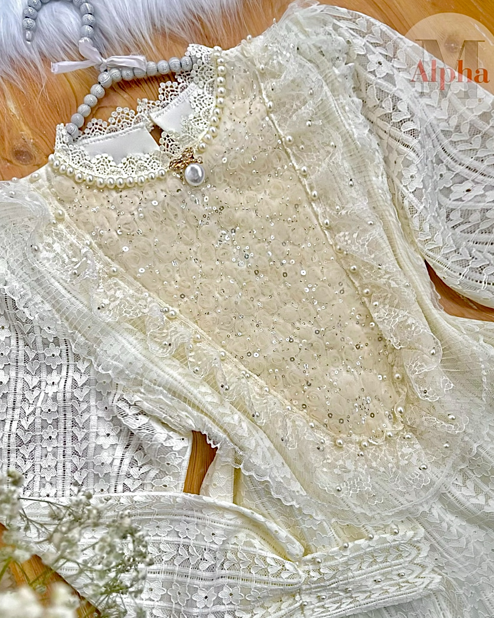 شومیز گیپور سنگ دوزی شدهd111