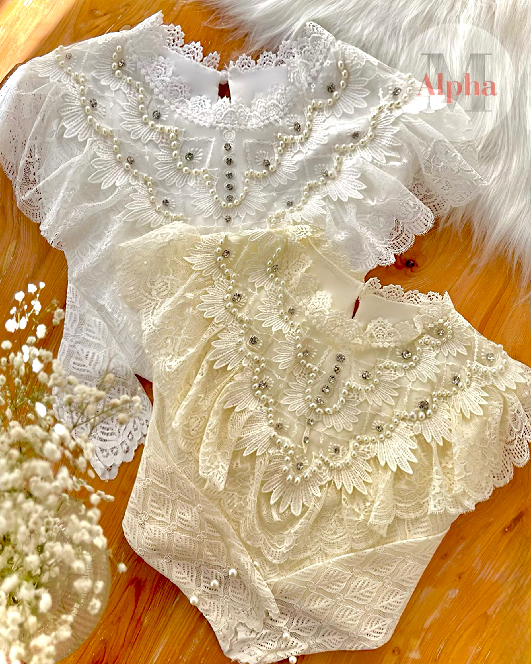 شومیز تمام گیپور سنگ‌دوزی d520