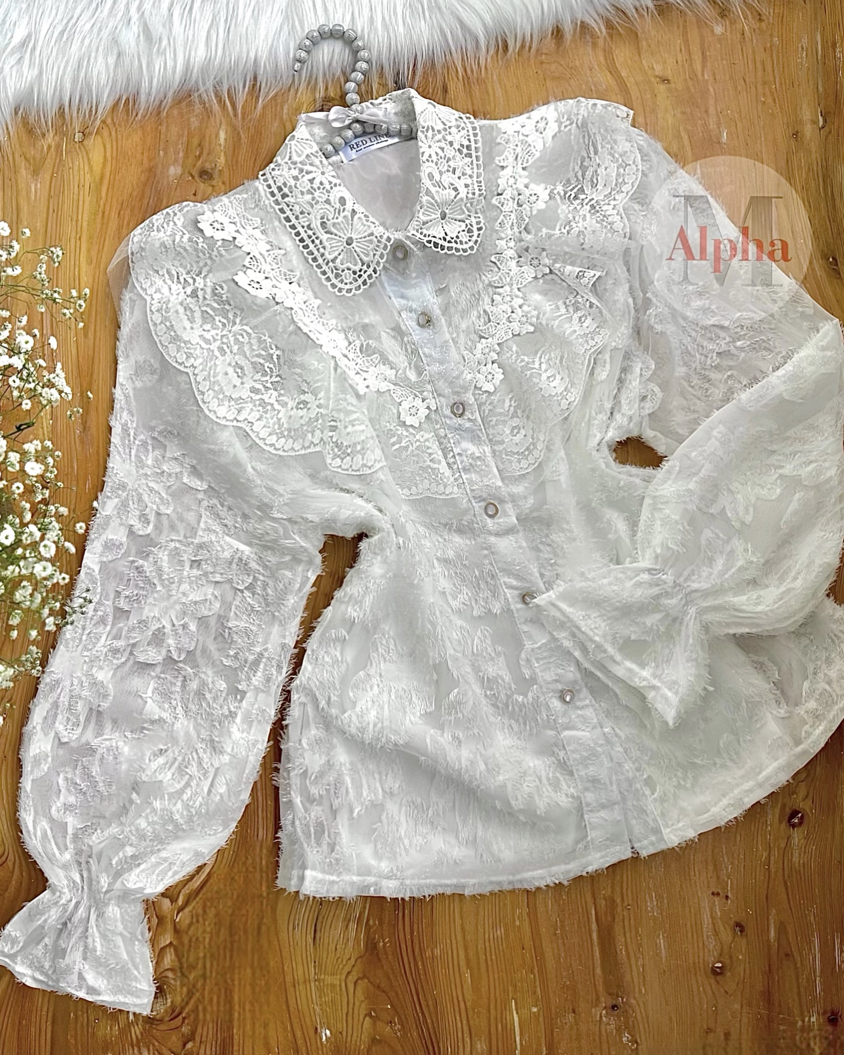 شومیز مجلسی یقه گیپور d025