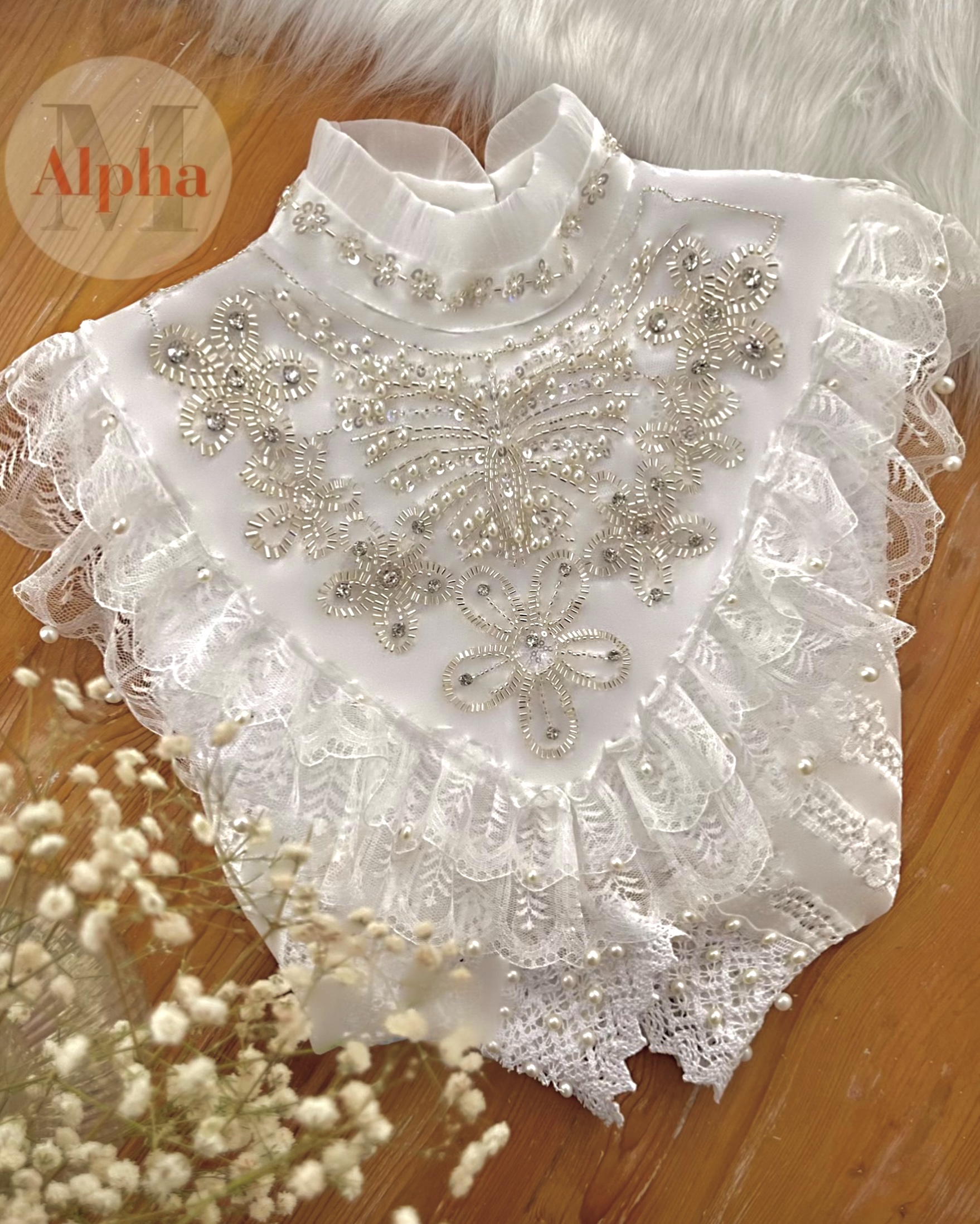 شومیز گیپور سنگ دوزی شدهd550