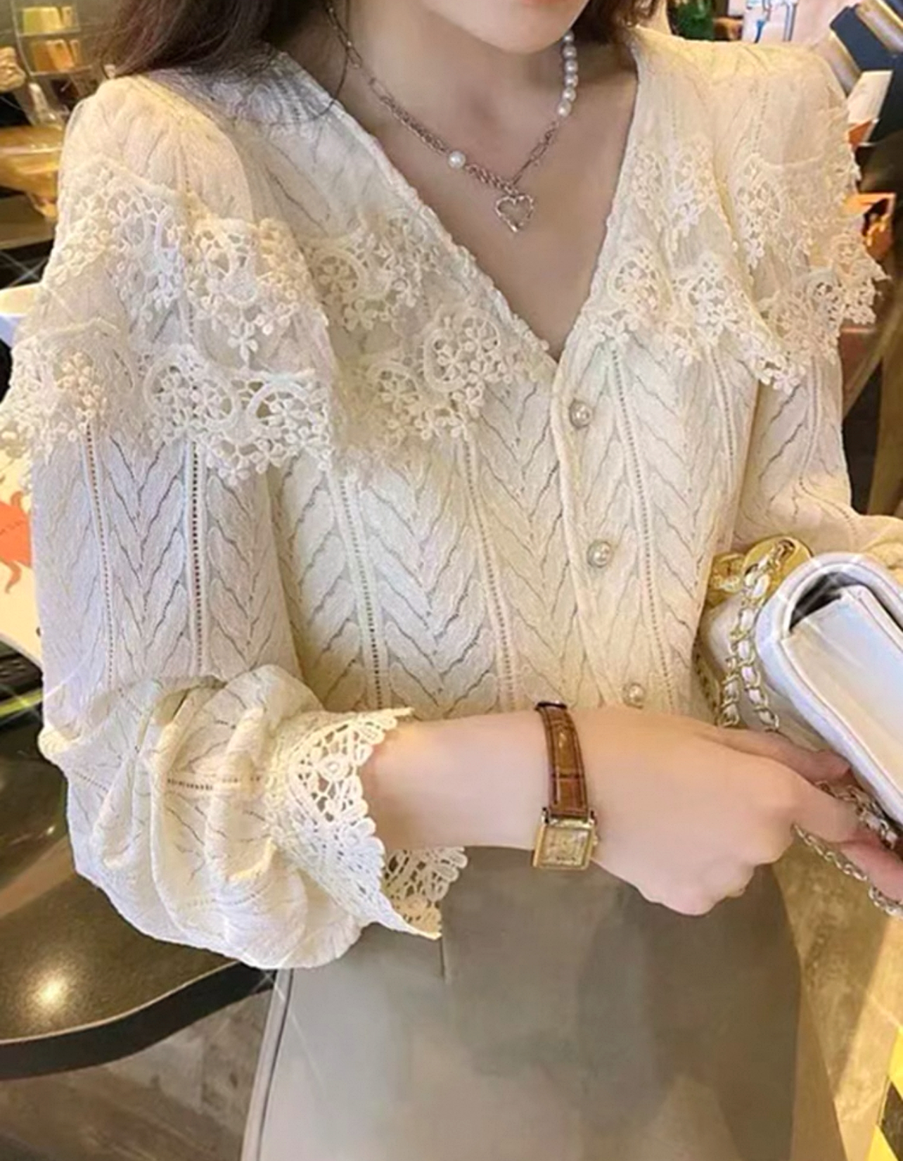 شومیز گیپور dd811
