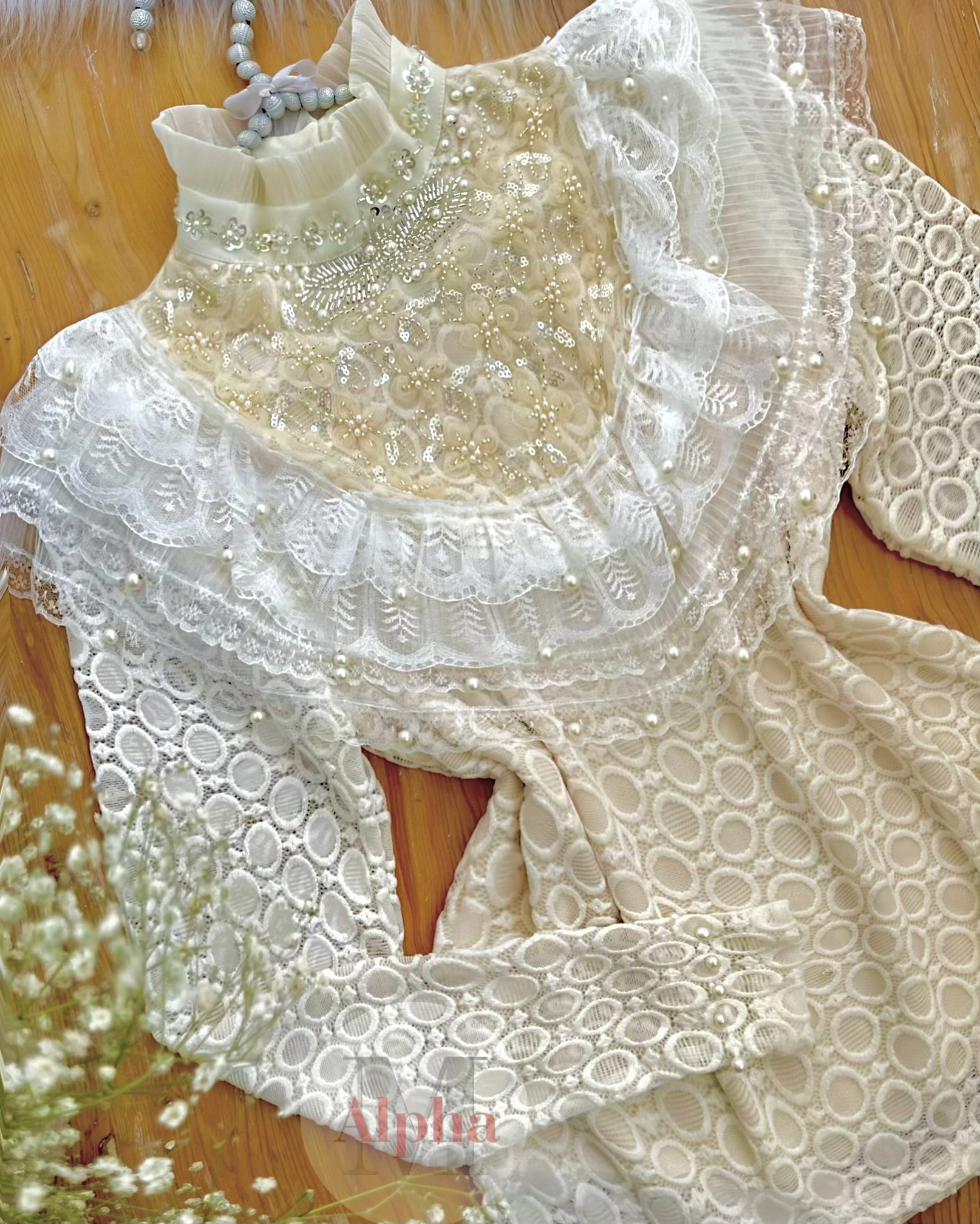 شومیز گیپور جواهر دوزی شدهf117